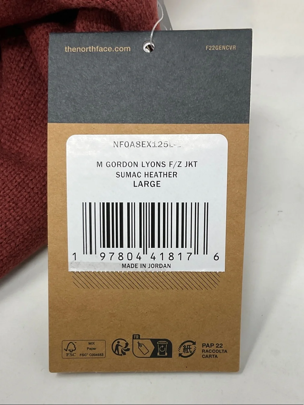 The North Face Burgundy Full-Zip Fleece Jacket
